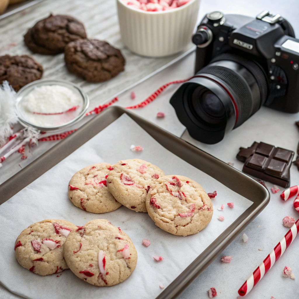 Peppermint cookies comparison showing proper vs excessive mint flavoring with visual color differences