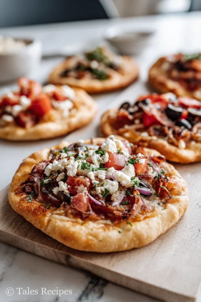 3 ingredient cottage cheese pizza crust with a variety of toppings for serving