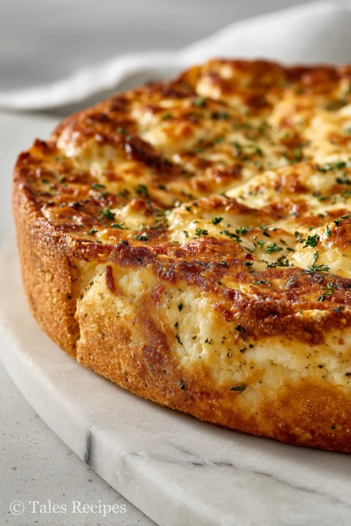 Baked cottage cheese pizza crust no flour lifted off parchment, golden and ready for toppings.