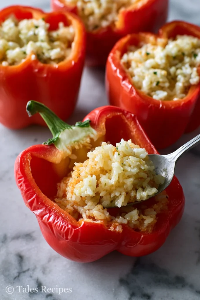 How to prepare and stuff bell peppers for old fashioned recipe step by step